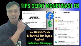 CARA DAPAT UANG DI FB 2024 || TIPS AGAR CEPAT MONETISASI FACEBOOK PRO & FANSPAGE