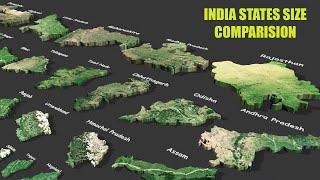 Indian states size comparison