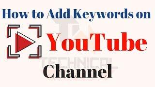 how to set channel keywords in youtube