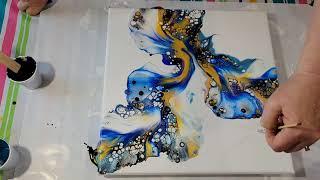 (486) ACRYLIC POURING - DUTCH Pour Using Swipe Leftovers...with Silicone! Crazy Results