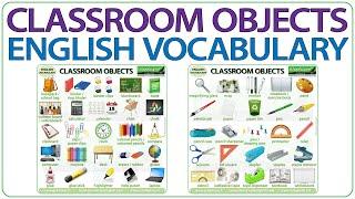 Classroom Objects - Learn Classroom Vocabulary in English - 50 Classroom items