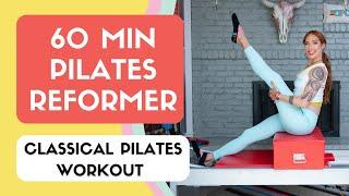 60 Min Full Body Reformer Pilates Workout (Joseph Pilates Classical Order Exercises)