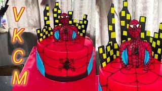 how to make birthday Spiderman cake naked by VK cake makers