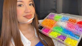 ASMR | haciendo pulseritas de colores 