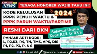 Kode Kelulusan PPPK Penuh Waktu/Paruh Waktu/Part Time Dari BKN TA 2024! Selamat Untuk Kode R2/R3/L