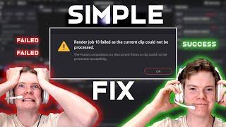 "Render Job Failed" SUPER SIMPLE fix for Davinci Resolve 16