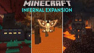 Minecraft: INFERNAL EXPANSION (A NEW NETHER BIOME, TONS OF NEW MOBS, & DUNGEONS) Mod Showcase