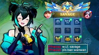 TOP 1 GLOBAL WANWAN BEST EMBLEM SET FOR  AUTO WIN ( 5 Seconds Savage ) | MLBB