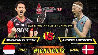 Super‼️ Jonatan Christie (INA) vs Anders Antonsen (DEN) HSBC BWF World Tour Finals Badminton