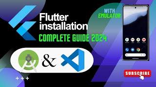 Complete Guide to Install Flutter VSCODE, Android studio | With emulator | 2024