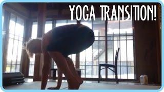 Transition from crow to plank