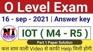 Internet of things m4 r5 answer key O level September 2021 | O level iot paper solution sep 2021