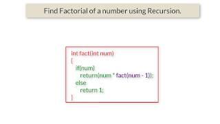 C Program To Find Factorial of a Number using Recursion