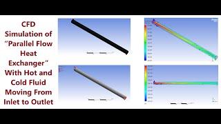 CFD Simulation of Parallel Flow Heat Exchanger || Analysis of Hot and Cold Fluid Flow With Ansys