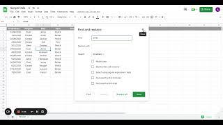 How to search in google sheets