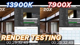 Core i9 13900K vs Ryzen 9 7900X Render testing