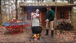 Cooking a Thanksgiving Turkey 200 Years Ago |1796 Real Historic Recipe|