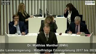 Dr. Matthias Manthei: BMV-Fraktion fordert 555 neue Polizeistellen