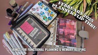 In My Rings Era  Feb 2025 Functional Planner Flip Thru | A6 Rings & Pocket Rings | Terrible Hime