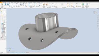 Autodesk inventor 2024 Advanced tutorial Exercise 9 Curved circular plate