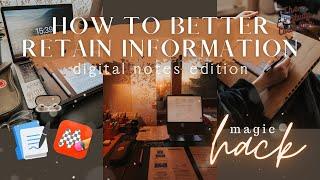 HOW TO BETTER RETAIN INFORMATION WHEN STUDYING DIGITALLY   easy GoodNotes hack ️