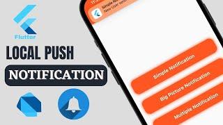 Flutter Local Push Notification For Android & IOS | Flutter 3 | With Icon | Tutorial