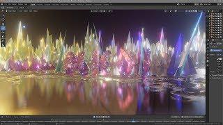 Blender 2.8 - Eevee - Glass Shader & Particle Simulation Tutorial - [ Part 5 ]