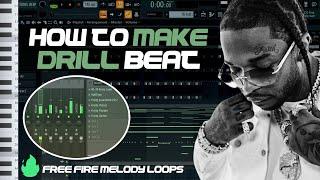 UK/NY Drill Type Beat [FREE FLP] Tutorial FL Studio 20 + Drill Melody Loops