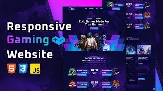 How to Make Responsive Gaming Website Using HTML CSS JavaScript