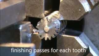 Broaching external gears on lathe - planetary gear