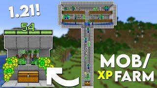 Minecraft EASIEST MOB XP FARM Tutorial! 1.21 (Improved Version)