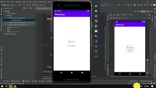 Radio Group with radio buttons in android studio