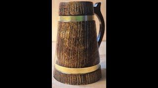 Beer Mug Mango wood Fine Craftsmanship Handcrafted Handmade for Kitchen bar Pubs