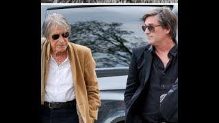 Obsèques Françoise Hardy arrivée du cercueil Thomas Dutronc très emu