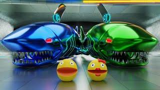 MS PACMAN & PACMAN VS SHARK ROBOT MONSTERS