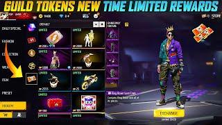 Time Limited GUILD TOKEN Exchange Store | Free Fire Claim Guild Flag Emote | Garena Free Fire