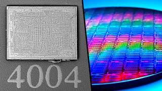 We cut through the First Intel CPU with an Ion Beam to see how a Transistor looked like 1971