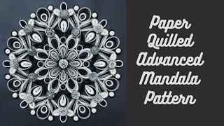 Paper Quilled Mandala / Black and White Mandala pattern / Advanced Mandala