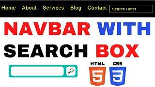 Navigation Bar With Search Box