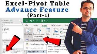 Excel Pivot-Table (Part-1) Advance Feature in Hindi