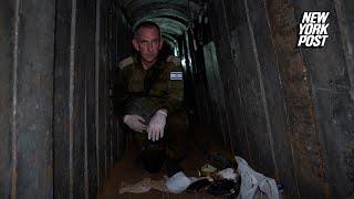 IDF reveals the bloody Hamas tunnel where Hersh Goldberg-Polin and other hostages were held & killed