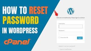 how to reset WordPress admin password in cpanel