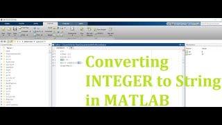 How to convert integer to string data type in matlab | Converting number to string in matlab
