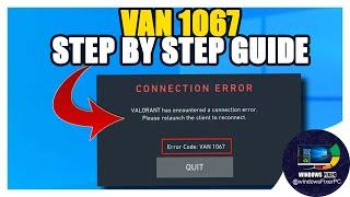 How to Fix Valorant Error Code 1067 on Windows 10 & 11 | Step-by-Step 