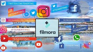 INSERTAR etiquetas de REDES SOCIALES  Filmora 9 // BANNER de redes sociales