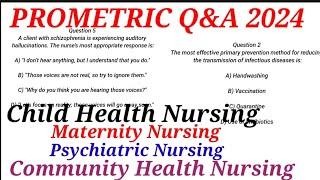 LATEST Nursing Prometric Rn Exam 2024/ child health/maternity /psychiatric/ Community Nursing Q&A