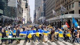 NYC Mothers March Protesting Putin to Stop Killing Ukrainian Children March 19 2022