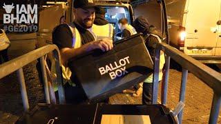 GE2019 | Ballot boxes being brought into the Birmingham vote count