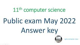 11th computer science answer key 2022| 11th cs answer key