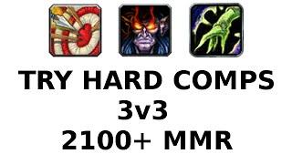 3v3 hard try comps 2100+: demo + mm hunter + rshaman [WoD HD1080]